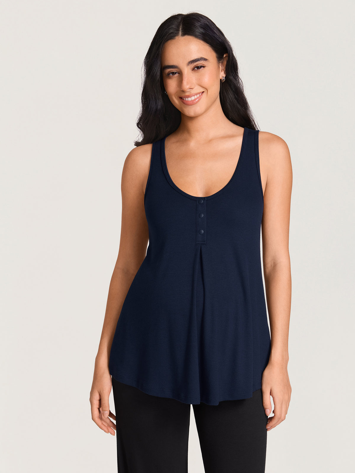 Ribbed Modal Relaxed Maternity Tank Top